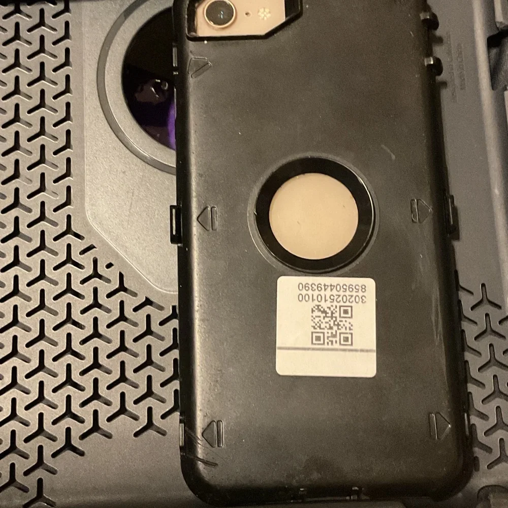 Apple iPhone with Black Case